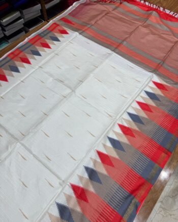 Printed Semi Tussar Saree - Tower Design - 1