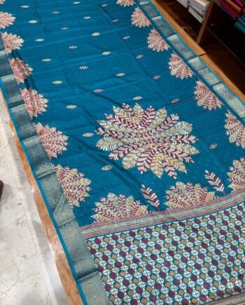 Kum Kum Georgette Saree with Embose Designs - 6