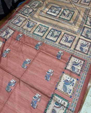 Allover Butta Printed Tussar Saree - Offer Price - 12