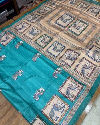 Allover Butta Printed Tussar Saree - Offer Price - 10