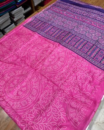 Kadhi Sarees - Bandhini and Ajrakh Design - KC17 - 5