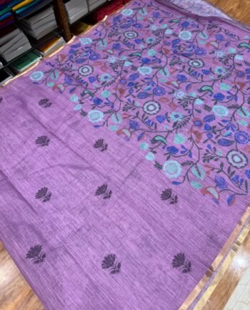 Kalamkari Linen Cotton Saree - Offer Price -  2
