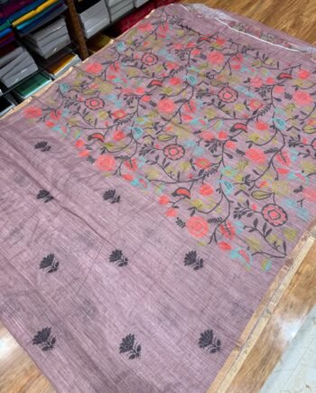 Kalamkari Linen Cotton Saree - Offer Price -  3
