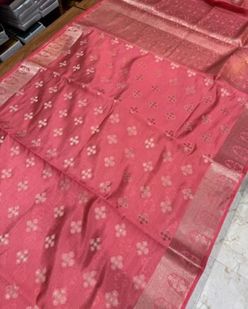 Tussar Semi Silk Saree - Rich Pallu and brocade blouse - 4