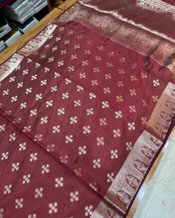 Tussar Semi Silk Saree - Rich Pallu and brocade blouse - 1