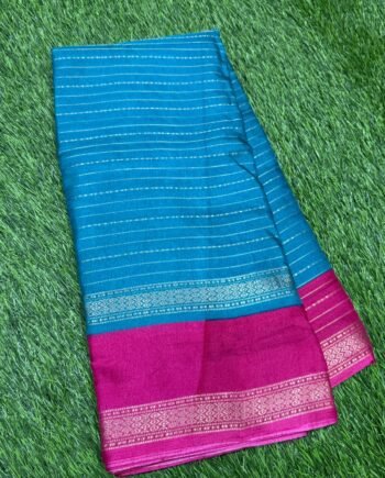 Dola Semi Silk Saree with Rettapetta Border  - 15