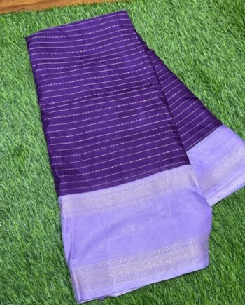 Dola Semi Silk Saree with Rettapetta Border  - 12