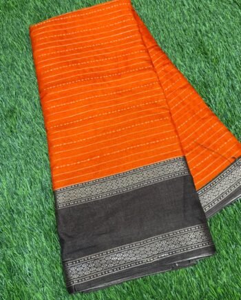 Dola Semi Silk Saree with Rettapetta Border  - 11