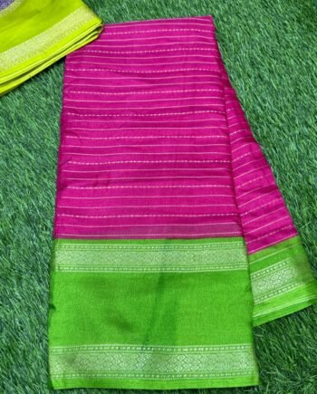 Dola Semi Silk Saree with Rettapetta Border  - 6