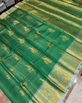 Zari Checks Semi Silk Saree - Special Offer - 4