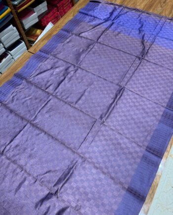 Embose Tussar Semi Silk Saree - 4