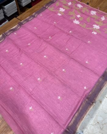 Premium Linen Cotton Saree - 3