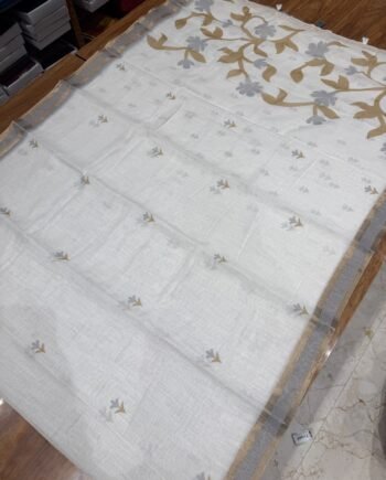 Premium Linen Cotton Saree - 2