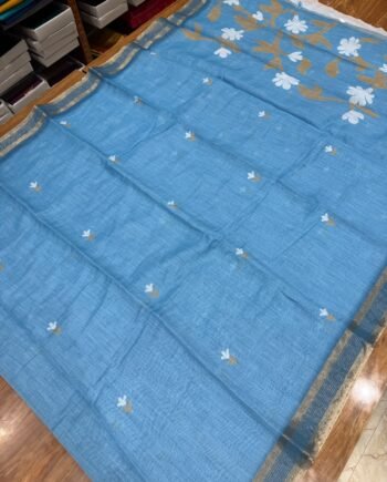 Premium Linen Cotton Saree - 4