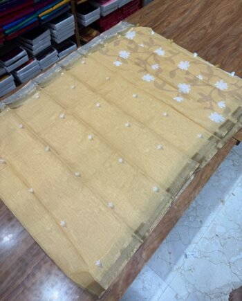 Premium Linen Cotton Saree - 1