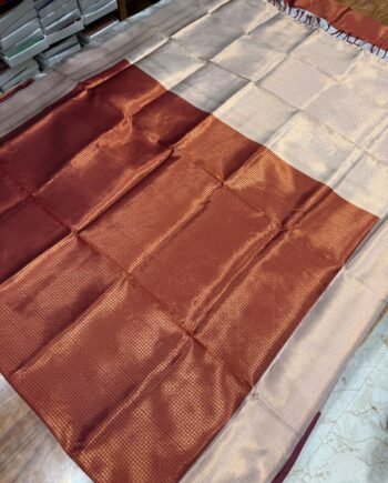 Semi Silk Saree with Tussar colour - 2
