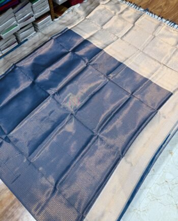 Semi Silk Saree with Tussar colour - 3