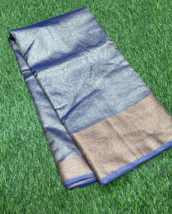 Clearance Sale - Banarasi Tissue Crush Saree - 6