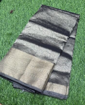 Clearance Sale - Banarasi Tissue Crush Saree - 5