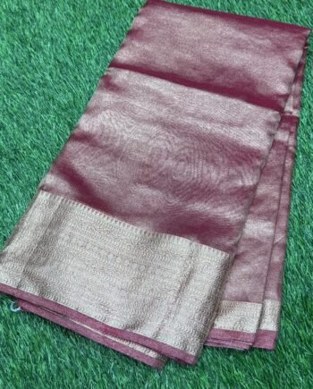Clearance Sale - Banarasi Tissue Crush Saree - 3