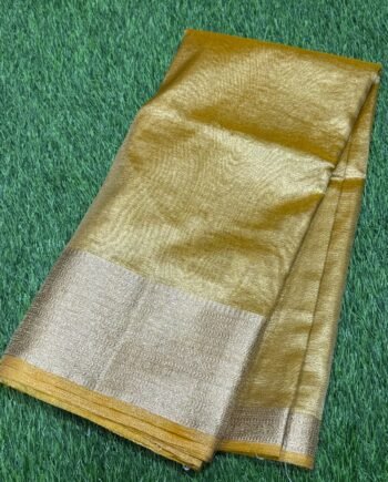 Clearance Sale - Banarasi Tissue Crush Saree - 2