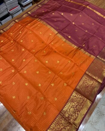 Banarasi Zari Checks Semi Silk Saree - 2