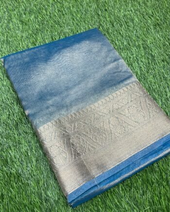 Clearance Sale in Banarasi Tissue Crush Saree - 7