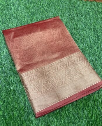 Clearance Sale in Banarasi Tissue Crush Saree - 5