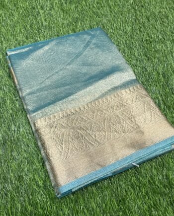 Clearance Sale in Banarasi Tissue Crush Saree - 2