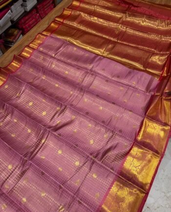 Banarasi Zari Checks Semi Silk Saree - Offer Prices - 6