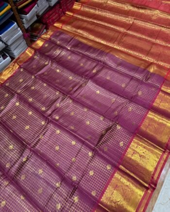 Banarasi Zari Checks Semi Silk Saree - Offer Prices - 4