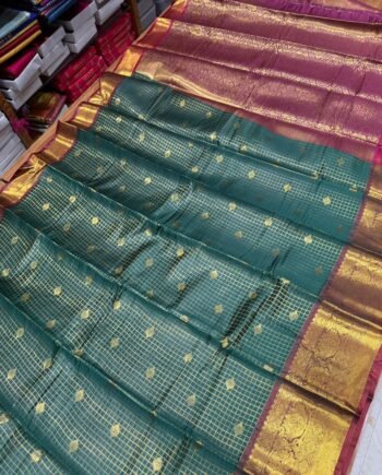 Banarasi Zari Checks Semi Silk Saree - Offer Prices - 3