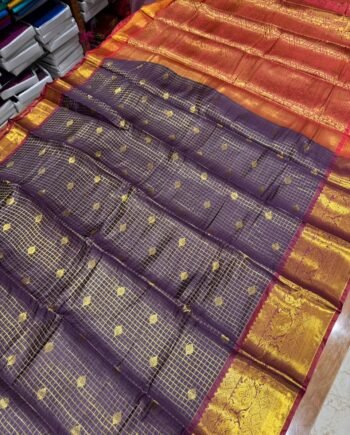 Banarasi Zari Checks Semi Silk Saree - Offer Prices - 1