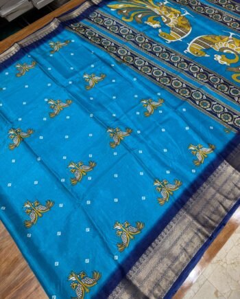 Bandhini and Kalamkari Dola Sarees - 4