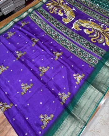 Bandhini and Kalamkari Dola Sarees - 5