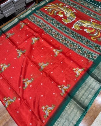 Bandhini and Kalamkari Dola Sarees - 3