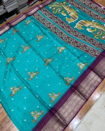 Bandhini and Kalamkari Dola Sarees - 2