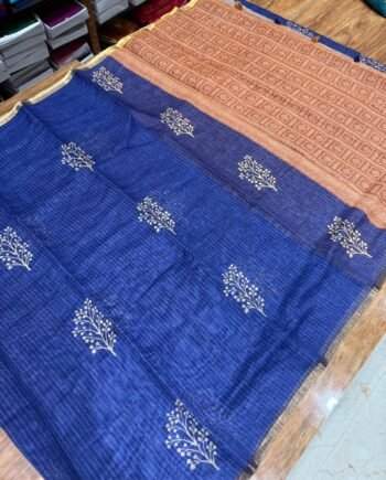 Premium Linen Cotton Saree - Vairaoosi Design - 2