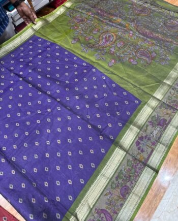 Pochampally and Kalamkari Binny Sarees - Rettapetta Border - 3