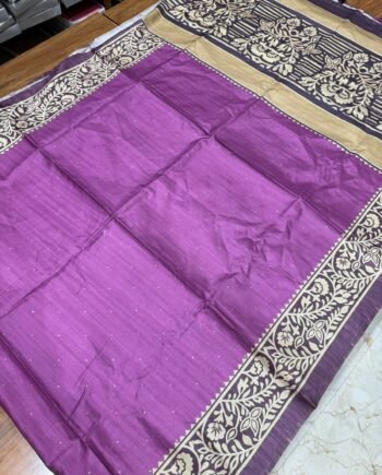 Allover Butta Printed Tussar Saree - Offer Price - 12