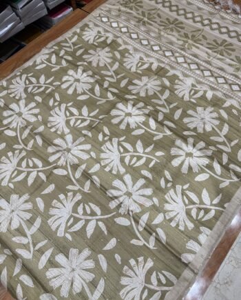 Allover Butta Printed Tussar Saree - Offer Price - 9