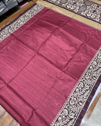 Allover Butta Printed Tussar Saree - Offer Price - 3