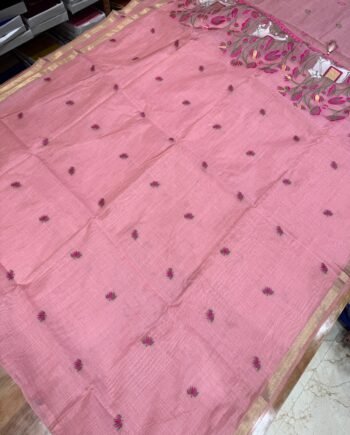 Pichwai Muga Cotton Saree - 2