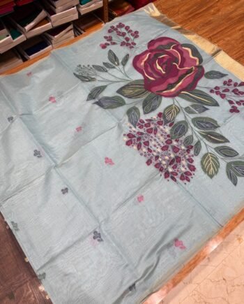 Muga Cotton Saree with Heavy Pallu - 5