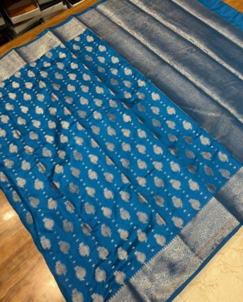 Premium Tussar Semi Silk Saree - Rich Pallu and Brocket Blouse - 8