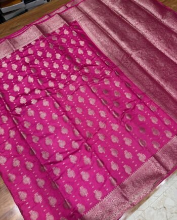 Premium Tussar Semi Silk Saree - Rich Pallu and Brocket Blouse - 5