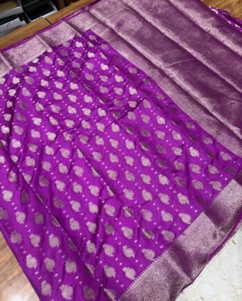 Premium Tussar Semi Silk Saree - Rich Pallu and Brocket Blouse - 1