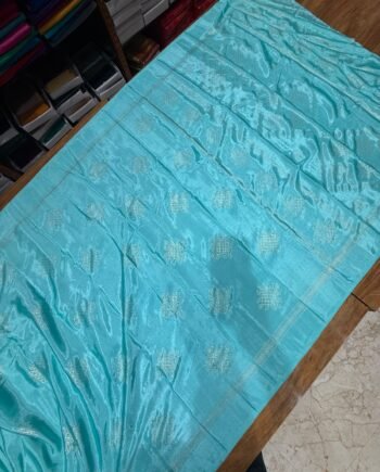 Kollam Foil Print Crepe Saree - 7