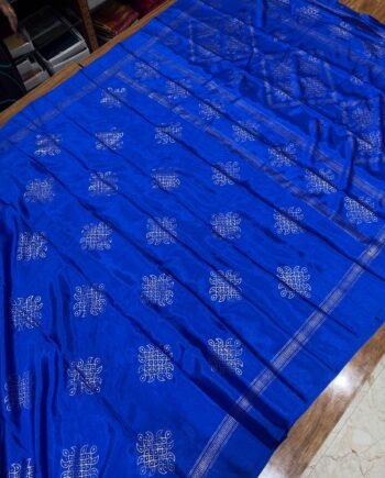 Kollam Foil Print Crepe Saree - 3