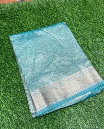 Clearance Sale in Banarasi Tissue Crush Saree - 6